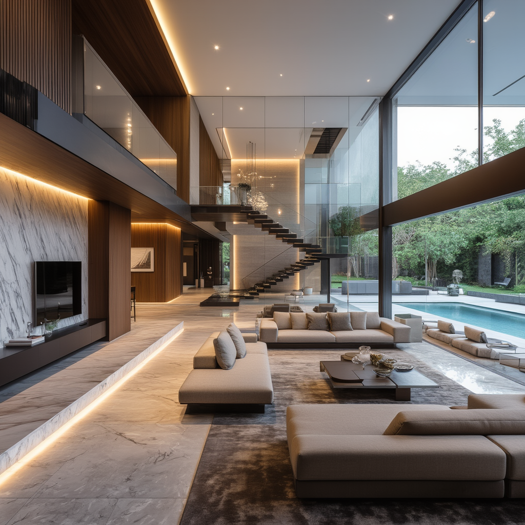 Standard 3D Interior Render (Living Room / Kitchen Package)